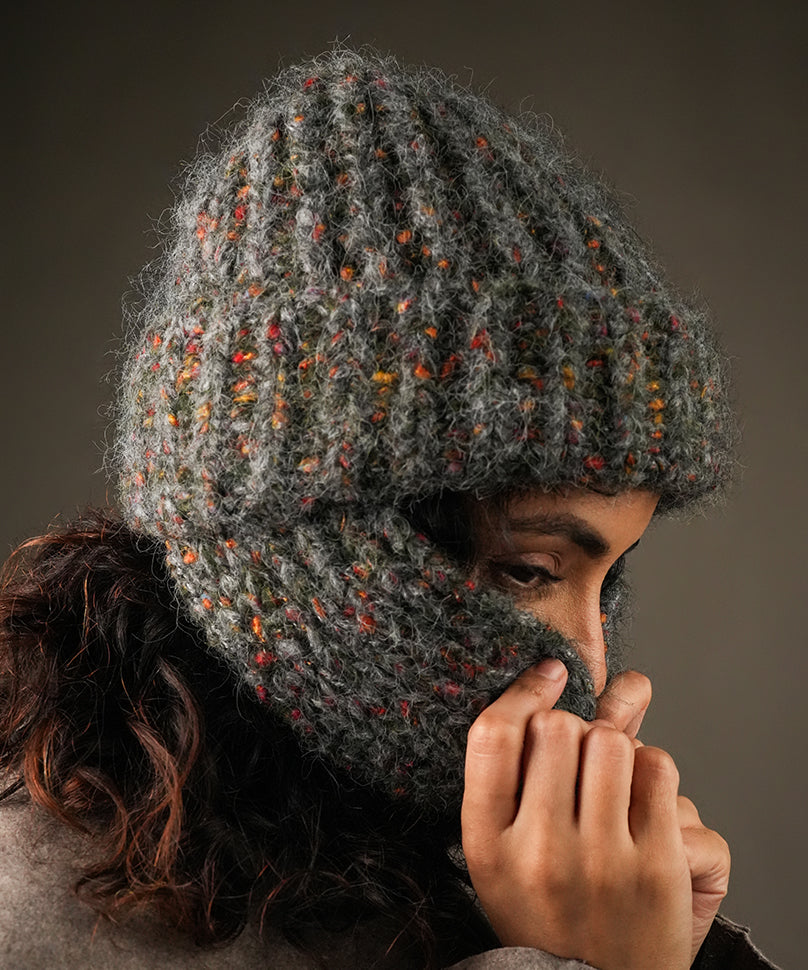 Beanie with Flap - Grey