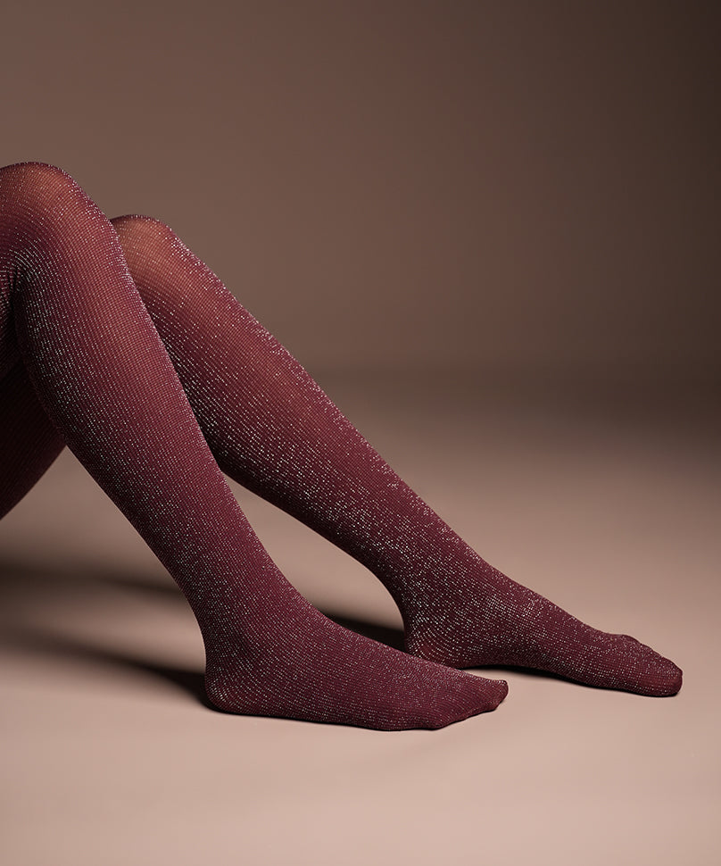 Maroon Shimmery Stockings