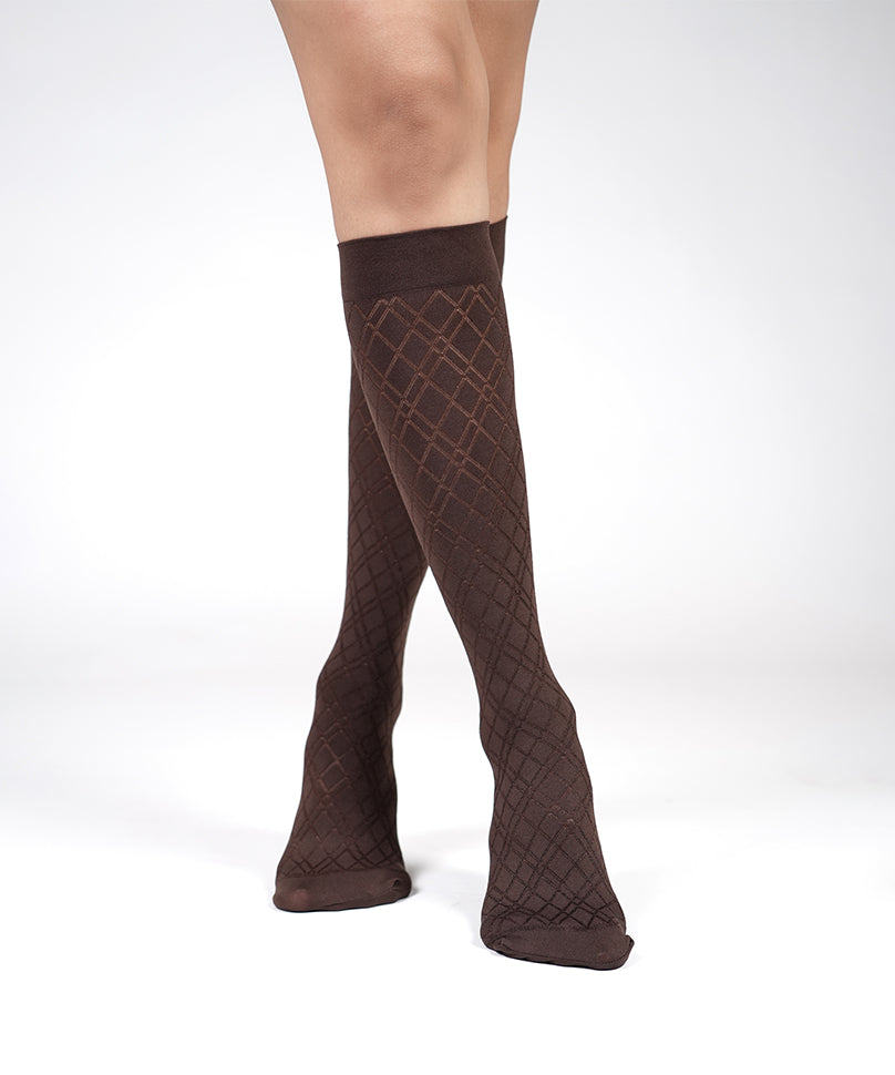 Crossover Socks - Dark Brown