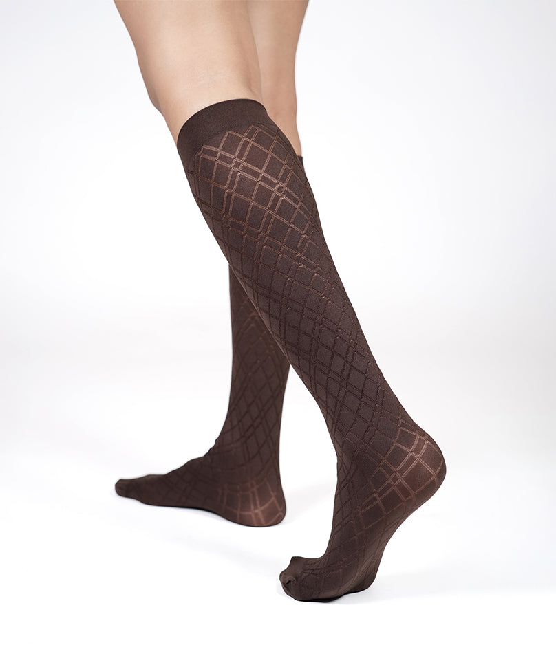 Crossover Socks - Dark Brown