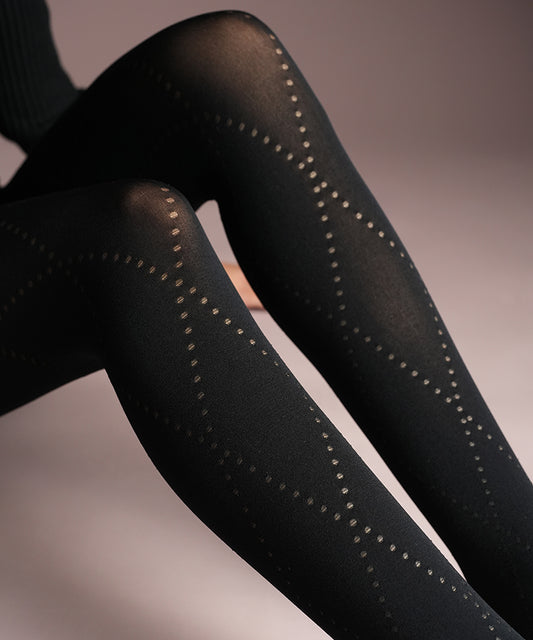 Criss Cross Opaque Stockings