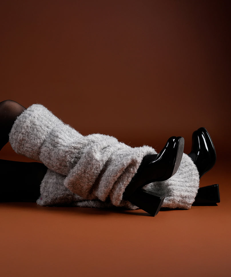 Plush Leg Warmer - Light Grey