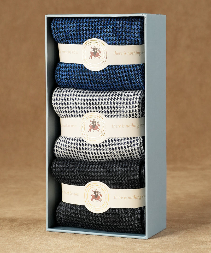 Houndstooth Box of 3- Dos