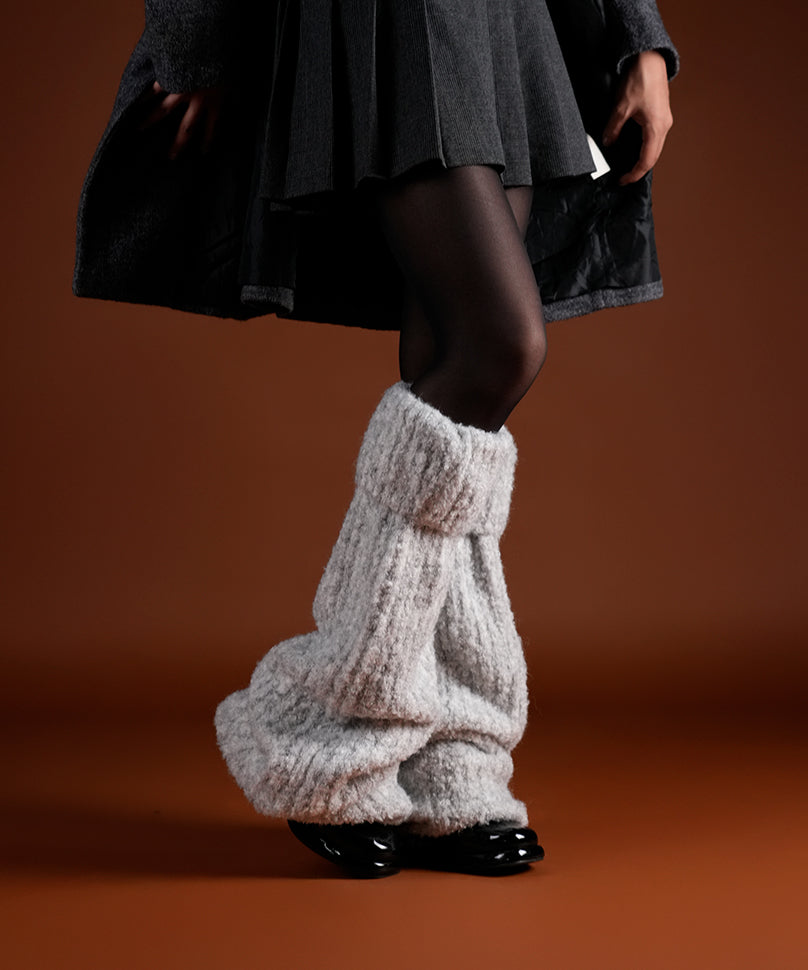 Plush Leg Warmer - Light Grey
