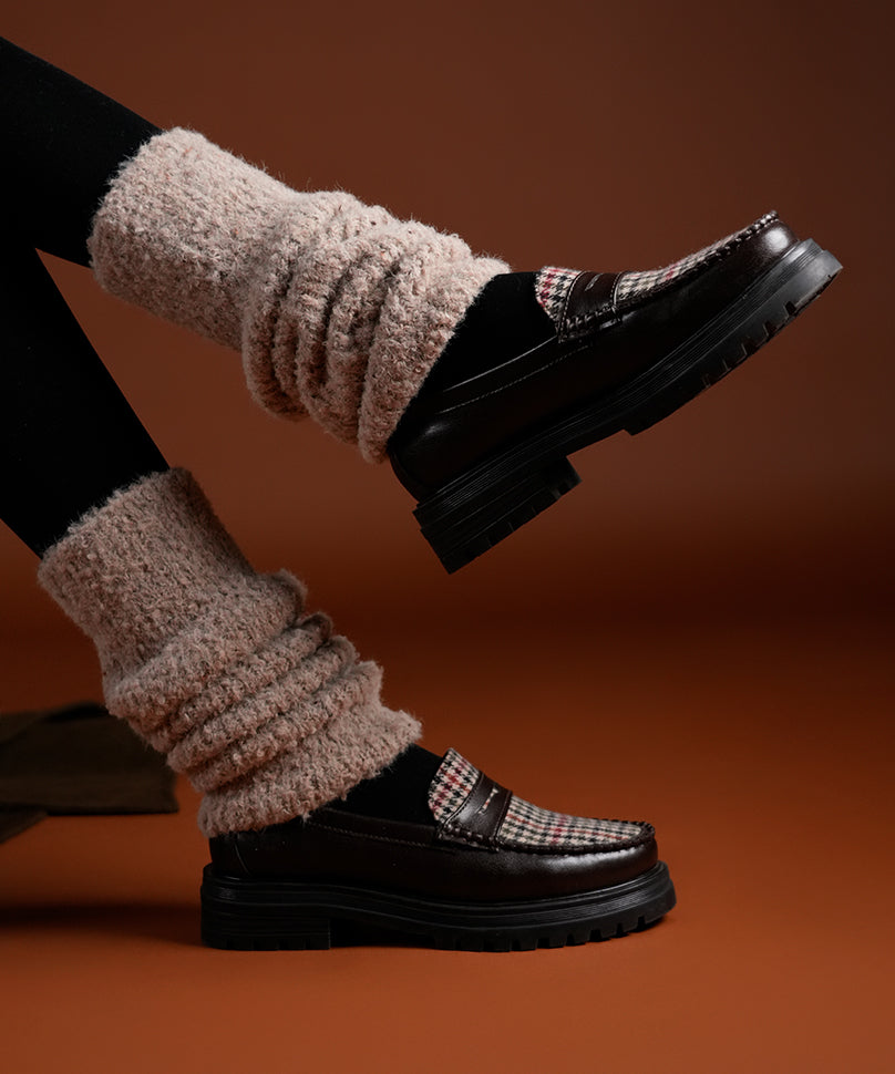 Mink Fur Leg Warmer - Beige