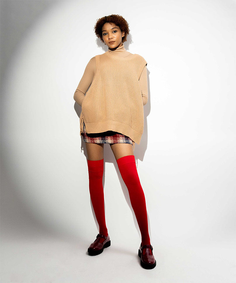 Scarlet Thigh High Stockings