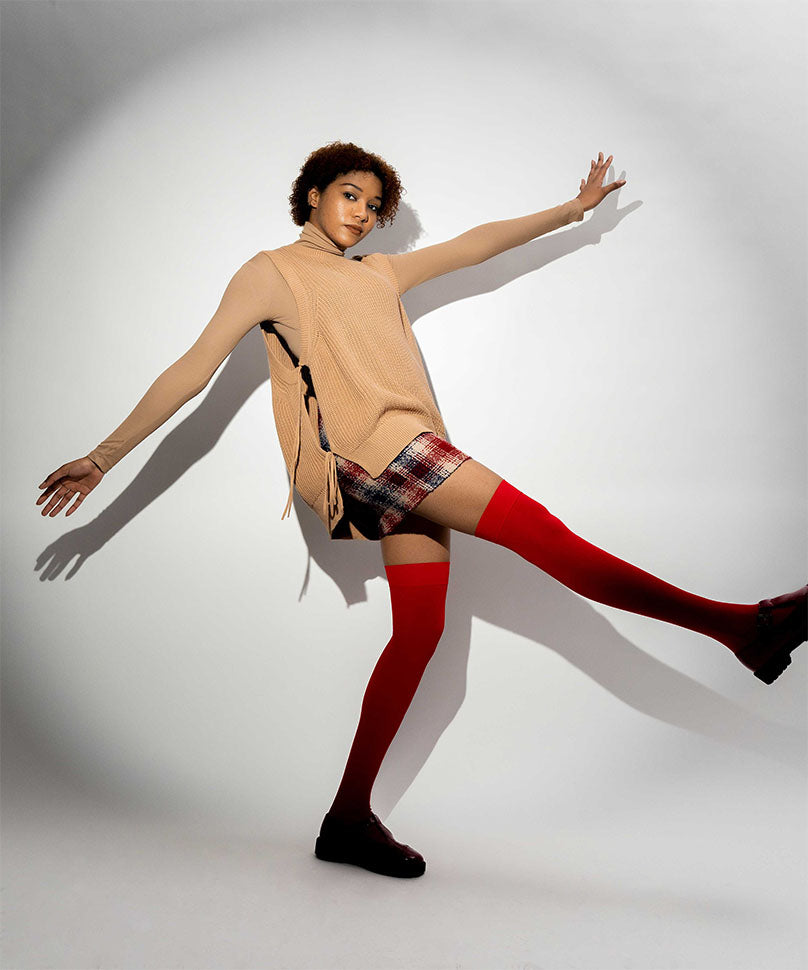 Scarlet Thigh High Stockings