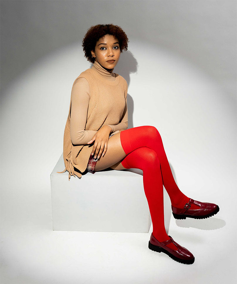 Scarlet Thigh High Stockings