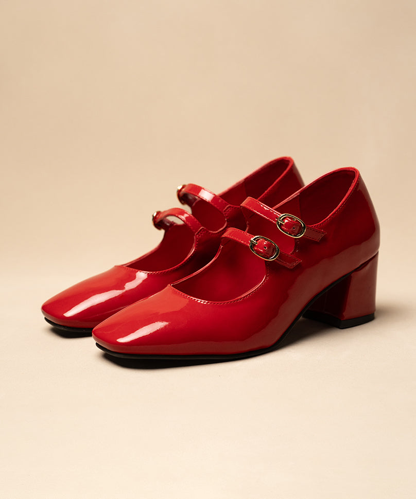 Kelly Mogambo | Double Strapped Block Heel For Women – Theater.xyz