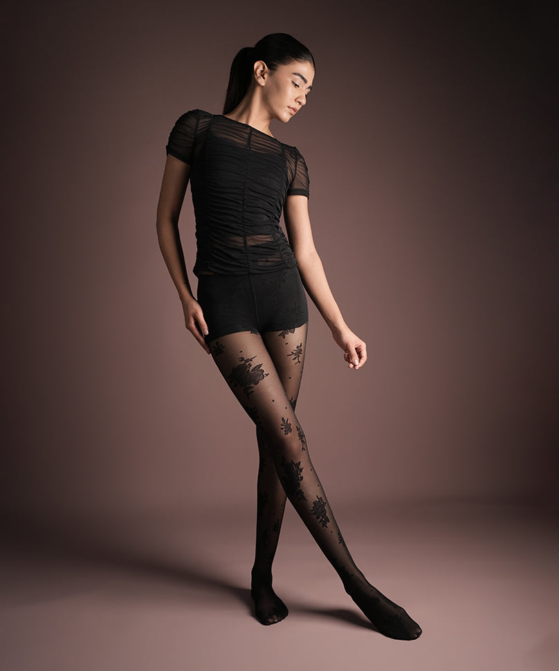 Rosa Sheer Stockings - Black