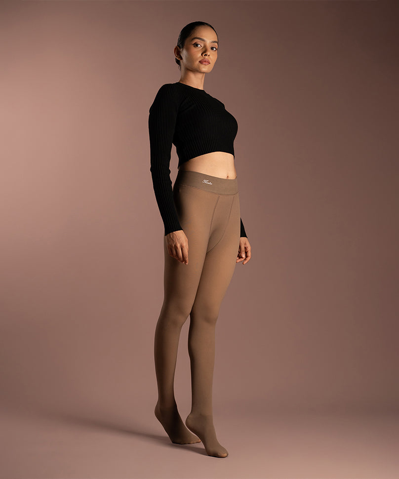 Sheer Fur Stockings Nude