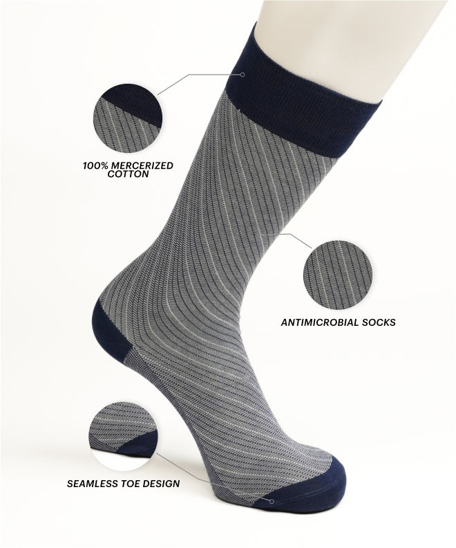 Navy Blue Barber Stripes