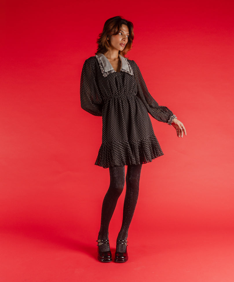 Black Shimmery Stockings