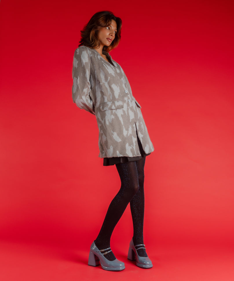 Navy Shimmery Stockings