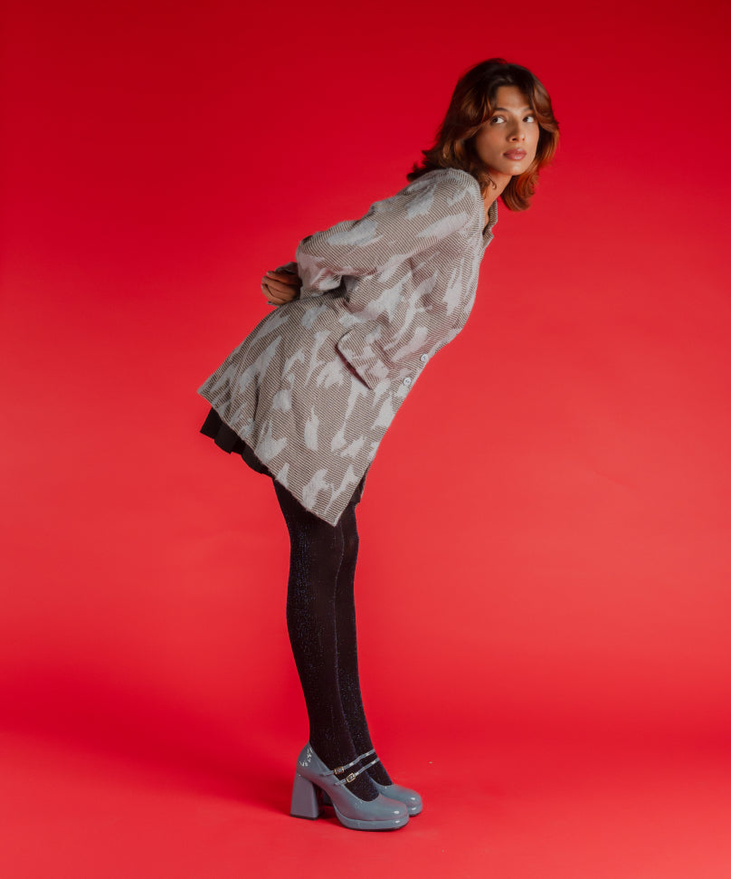 Navy Shimmery Stockings