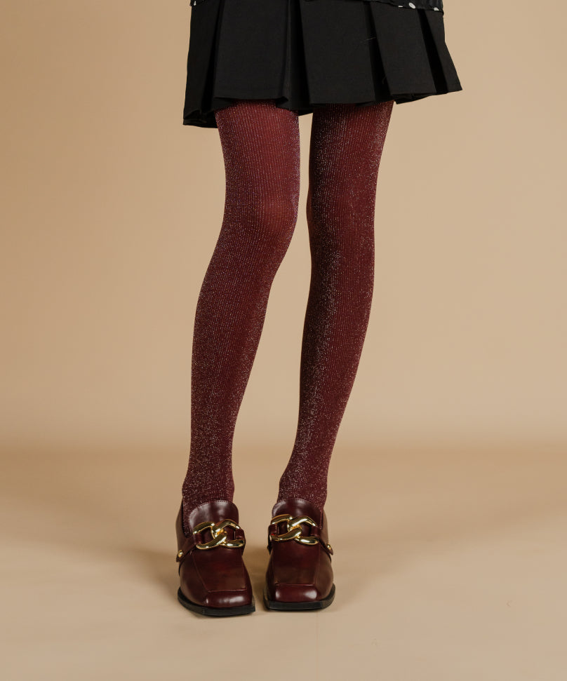 Maroon Shimmery Stockings