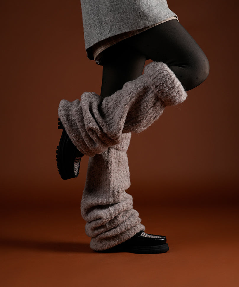 Plush Leg Warmer - Brown