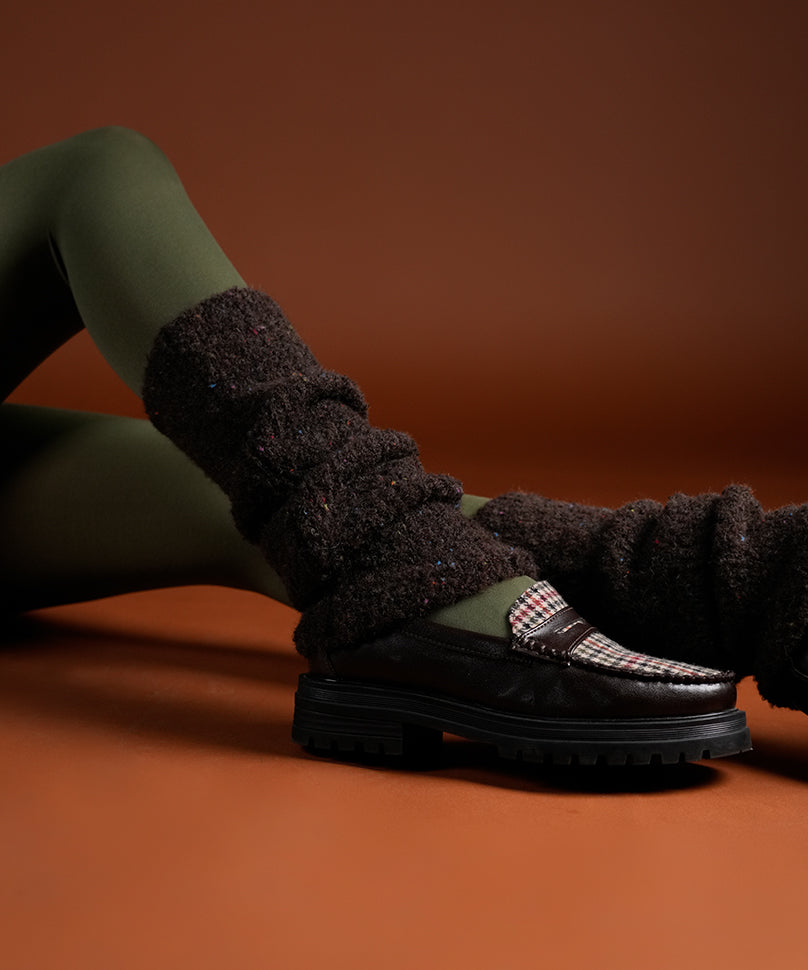 Mink Fur Leg Warmer - Brown