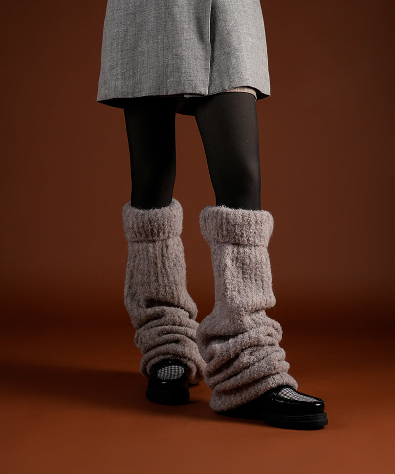 Plush Leg Warmer - Brown