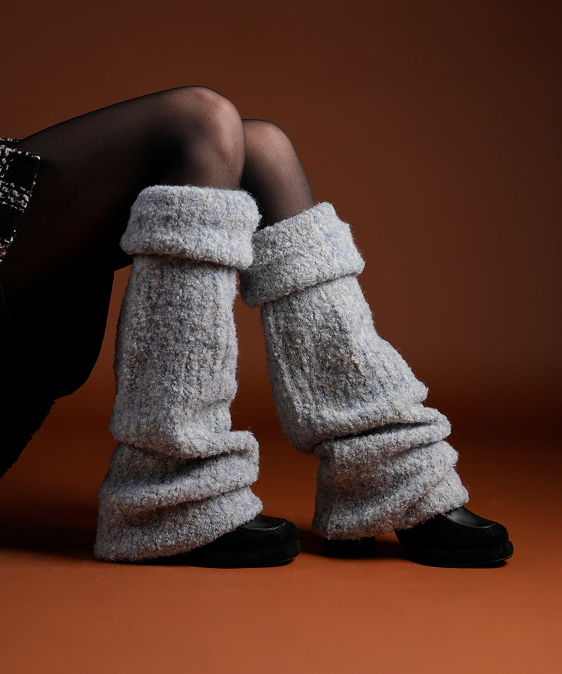 Plush Leg Warmer - Blue