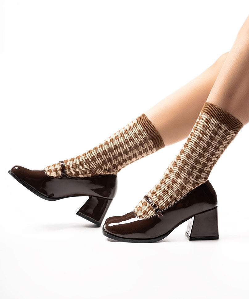 Brown Houndstooth