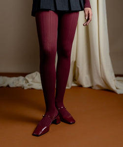 Maroon Cableknit Stockings
