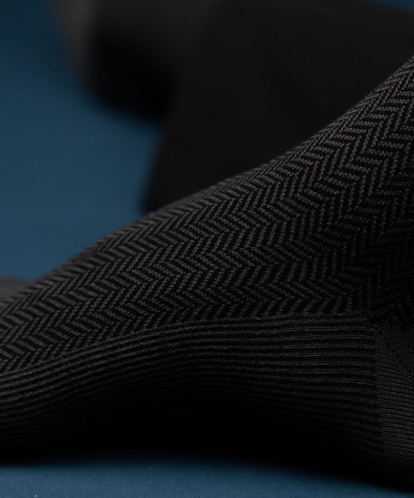Dark Grey Herringbone