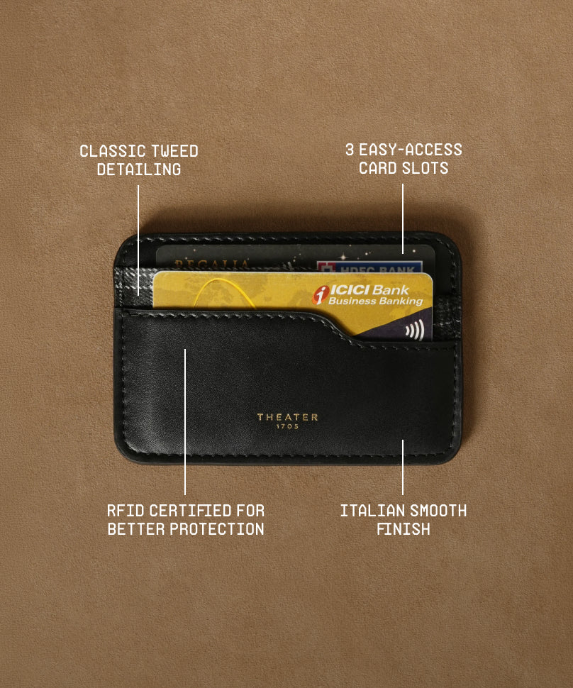 1705 Men's Card Holder Black