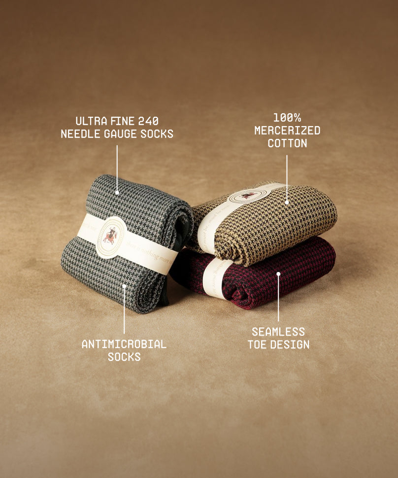 Houndstooth Box of 3- Uno