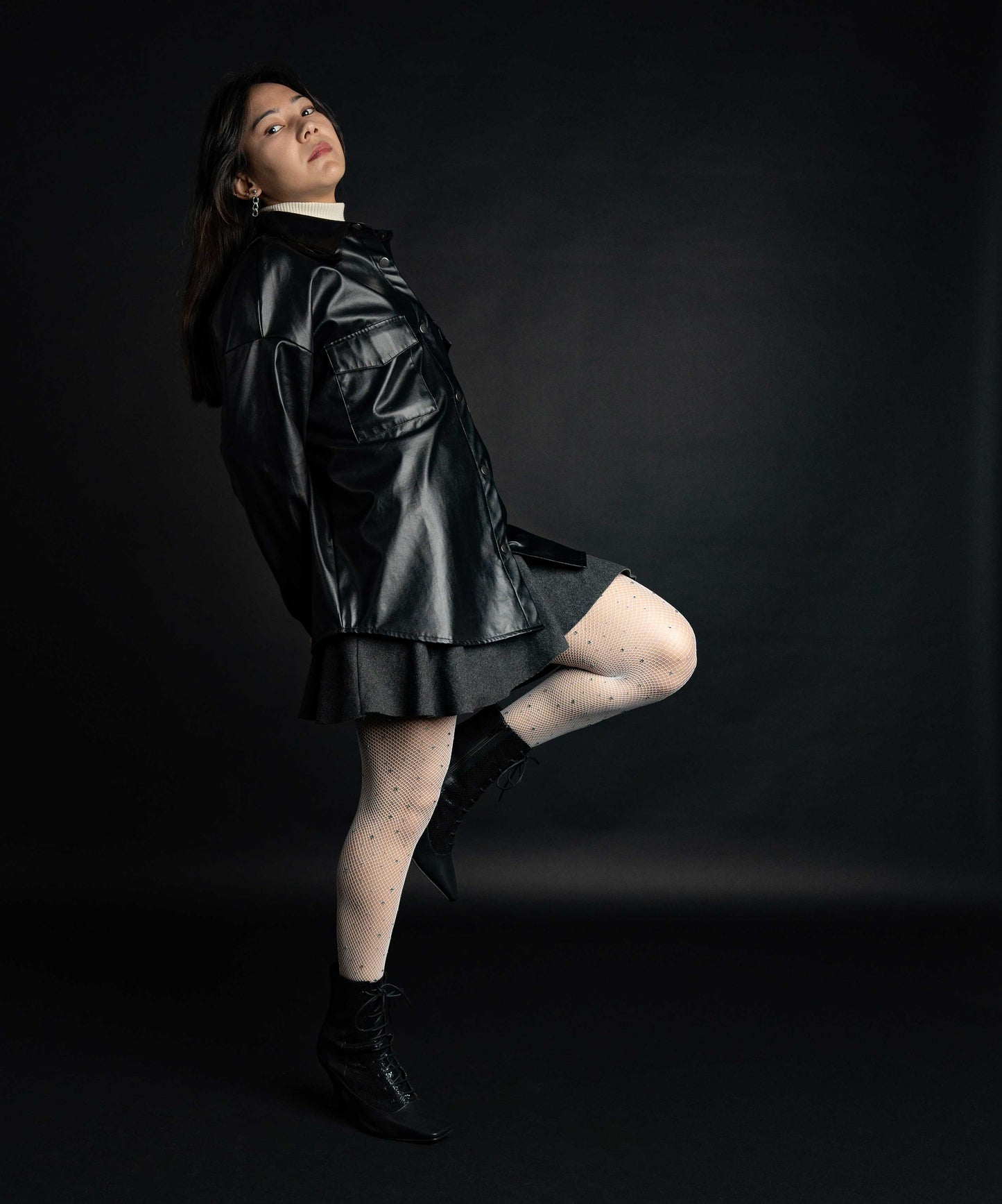 White Rhinestone Stockings