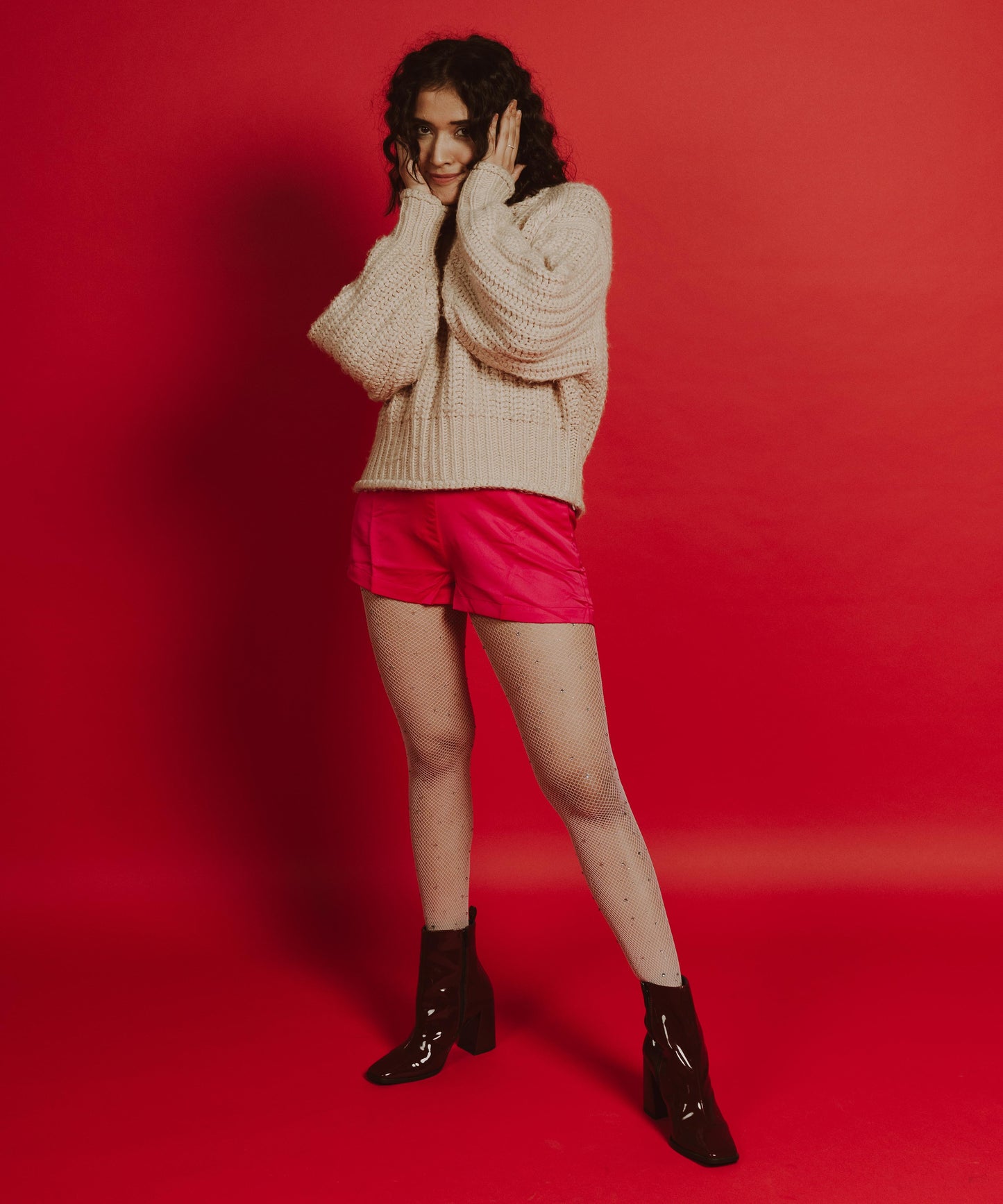 Pink Rhinestone Stockings