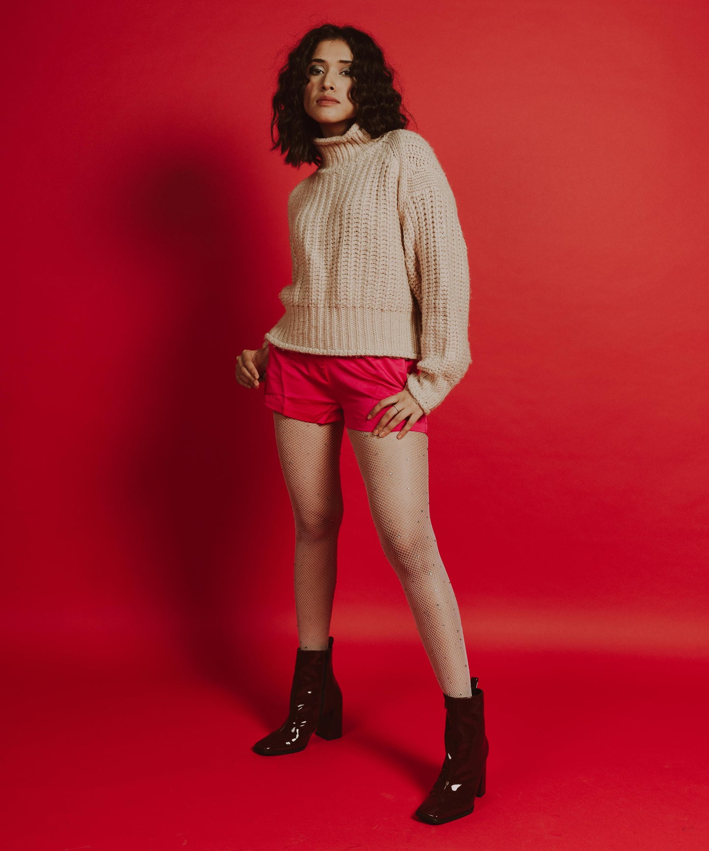 Pink Rhinestone Stockings