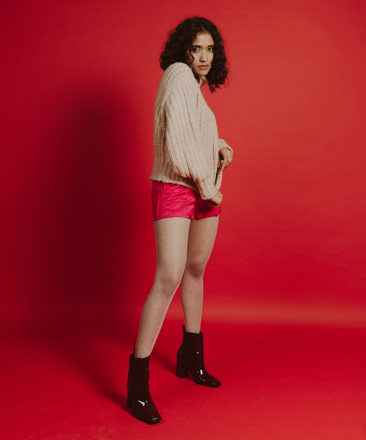 Pink Rhinestone Stockings