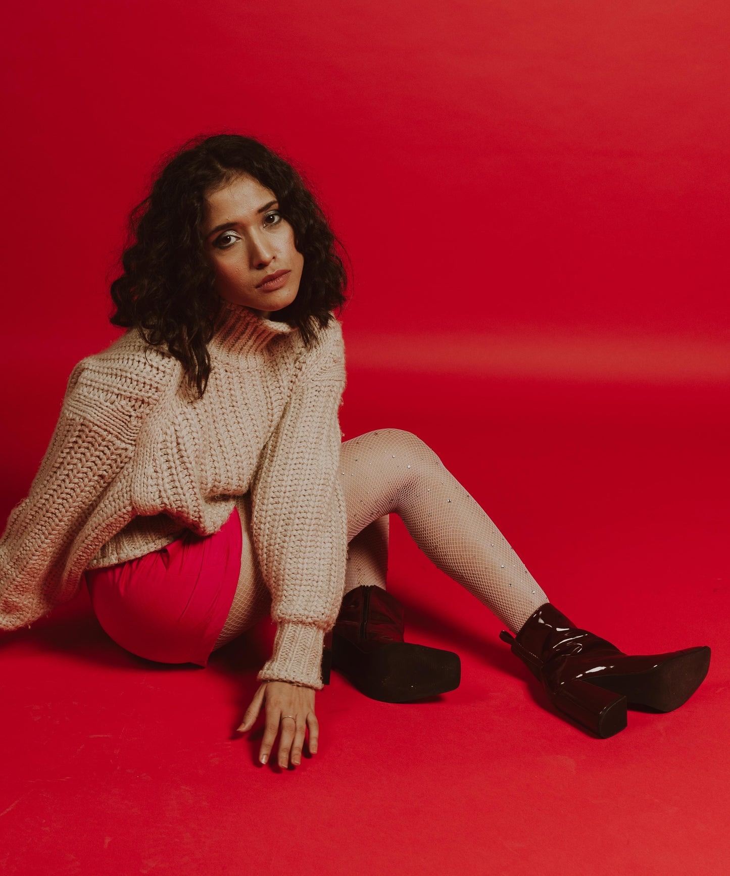 Pink Rhinestone Stockings