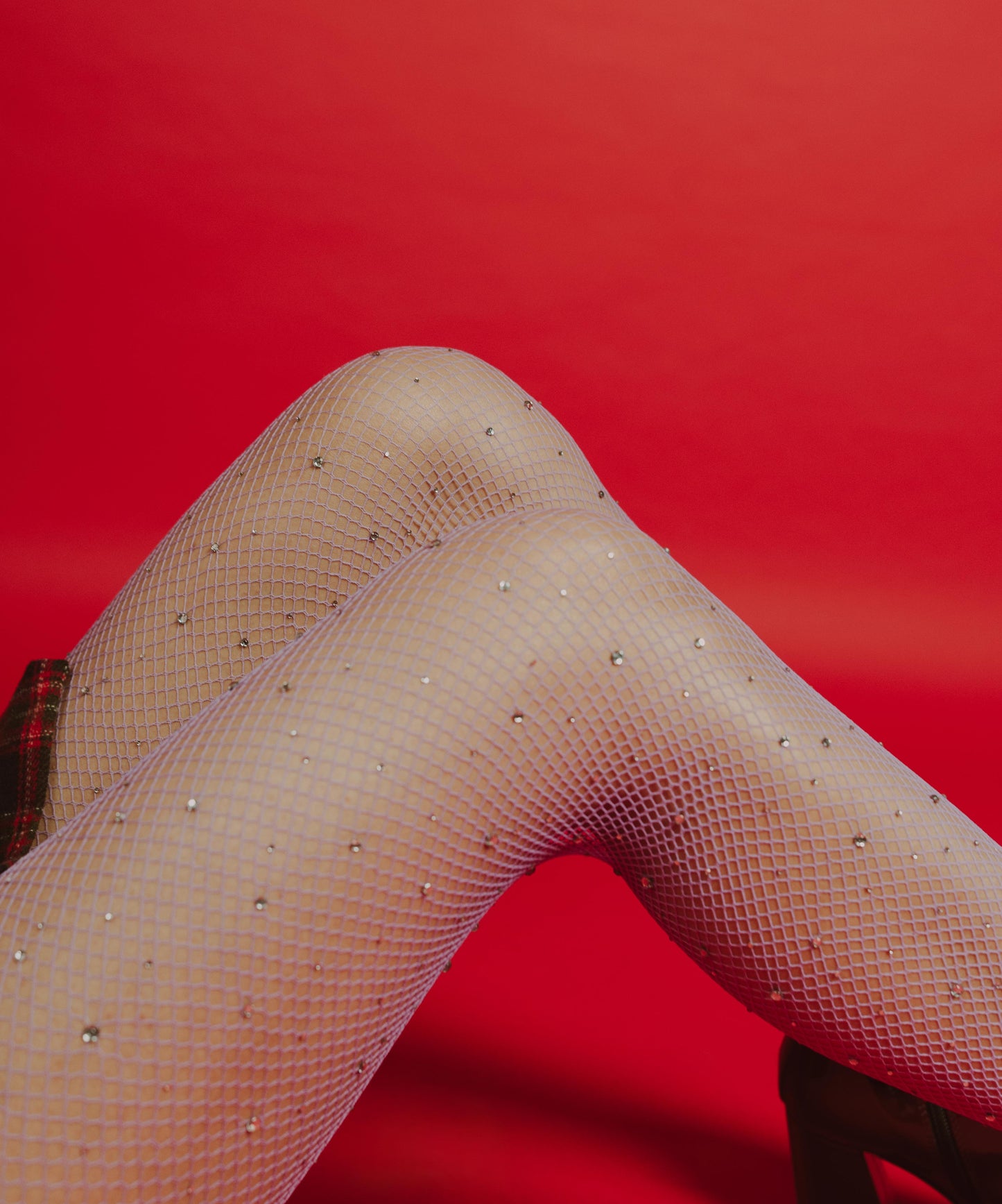 Purple Rhinestone Stockings