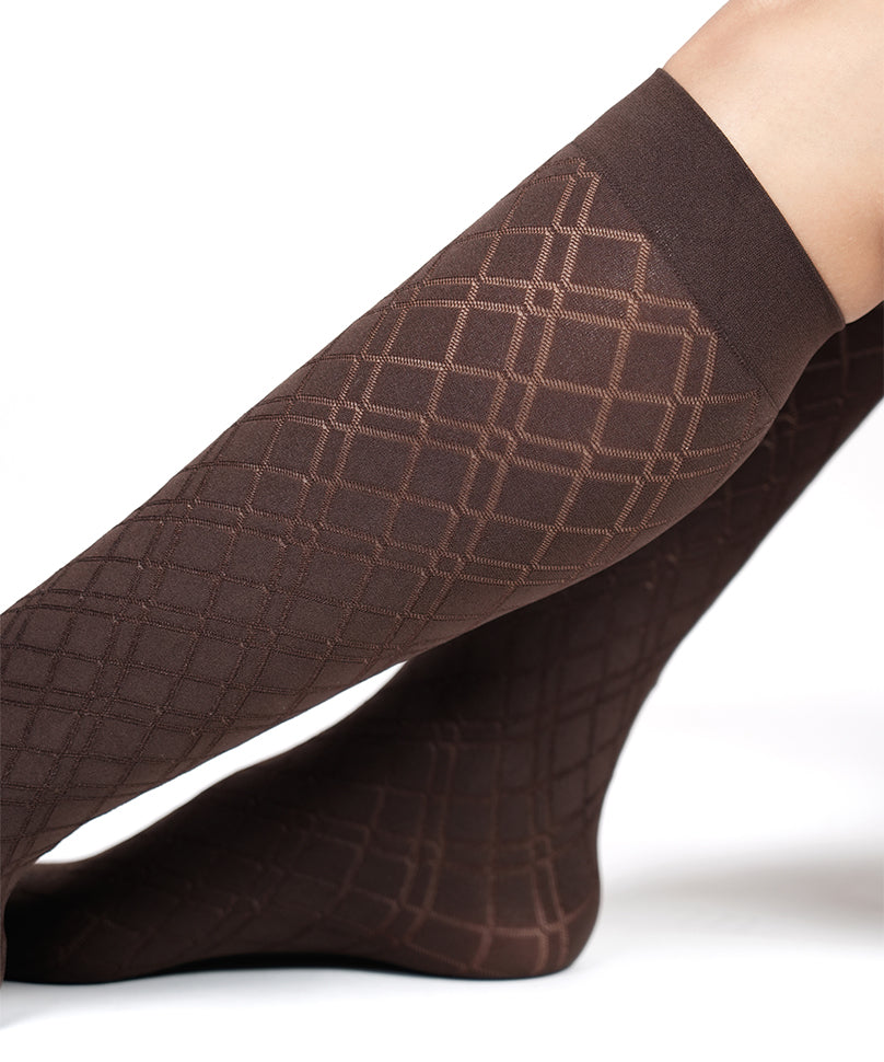 Crossover Socks  - Dark Brown