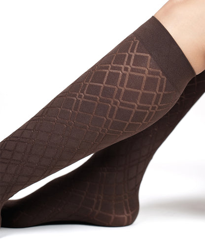 Crossover Socks  - Dark Brown