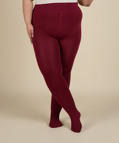 Bordeaux Fur Stockings