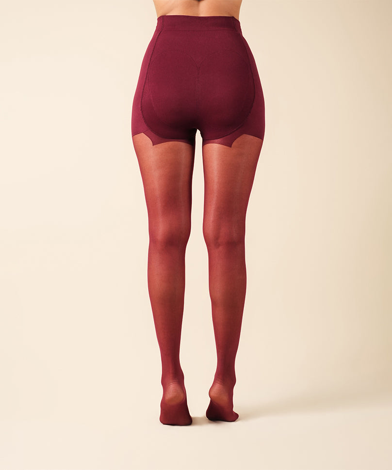 Sheer Maroon Stockings