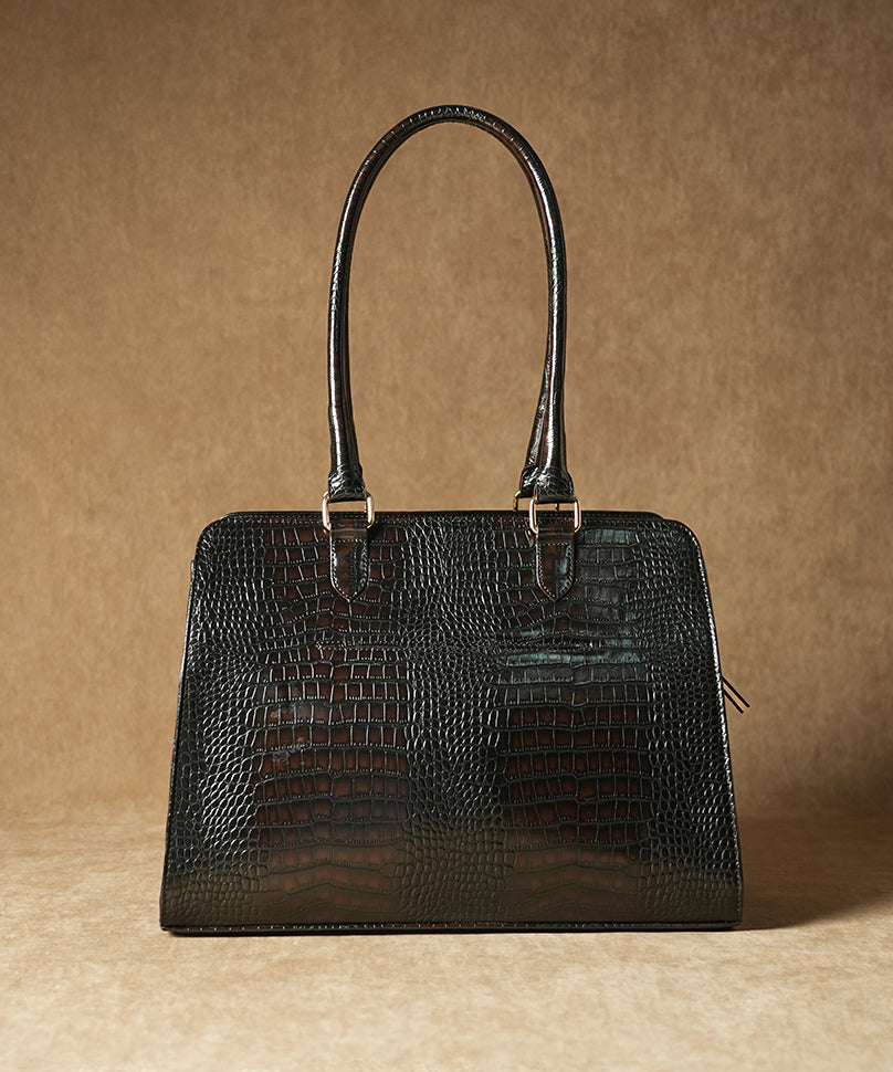 Dr. Grief Brown Croco Shoulder Bag | Theater – Theater.xyz