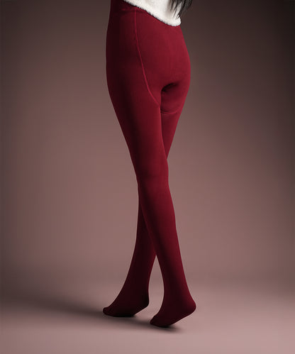 Bordeaux Fur Stockings