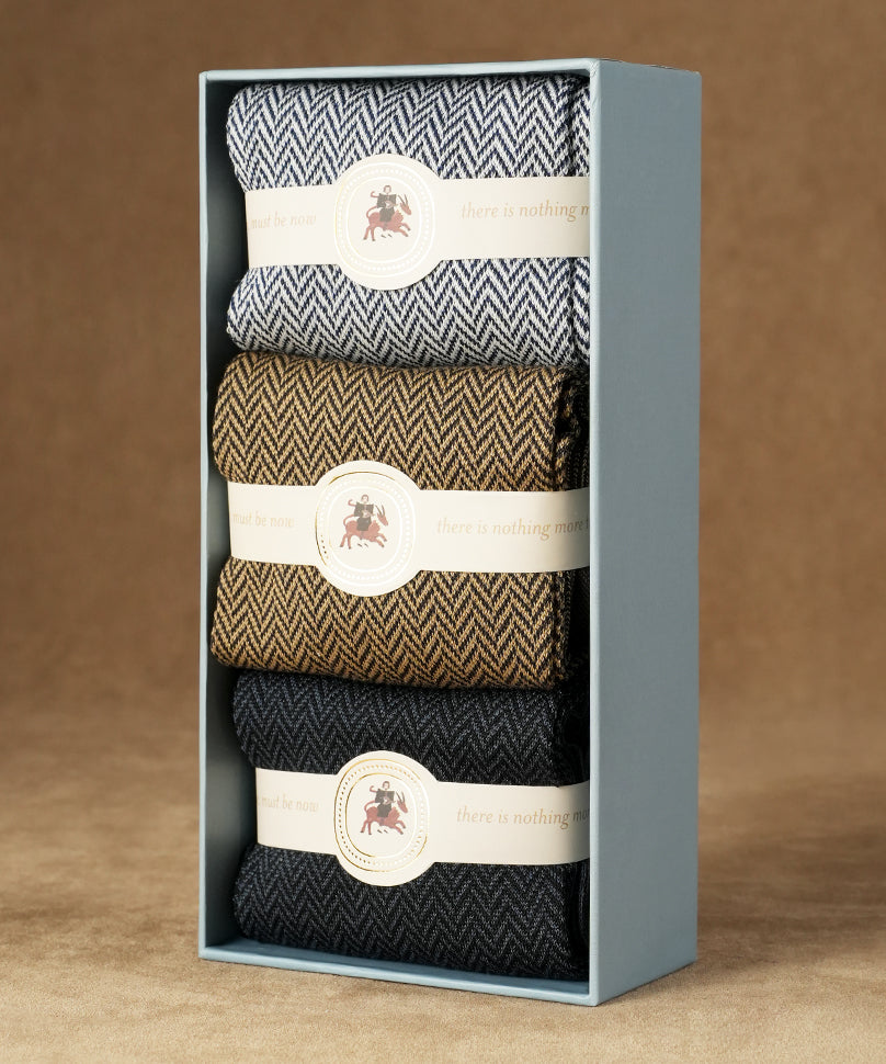 Herringbone box of 3 Ocho