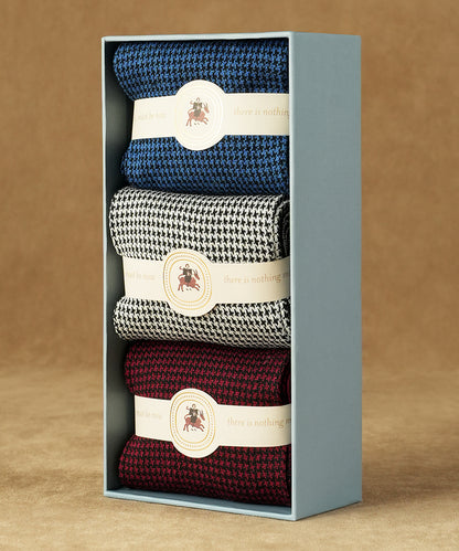 Houndstooth box of 3 Ocho