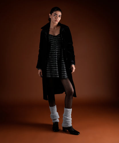 Mink Fur Leg Warmers - Grey