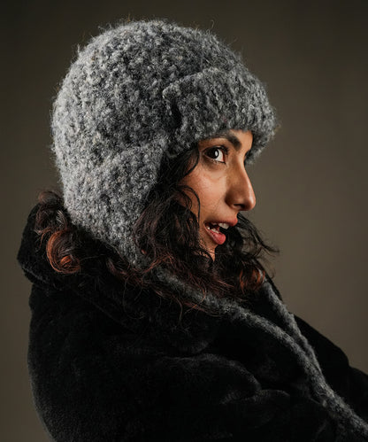 Beanie with Knot - Dark Grey