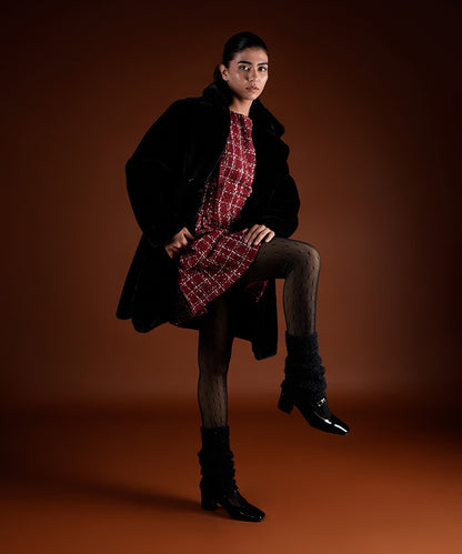 Mink Fur Leg Warmer - Black