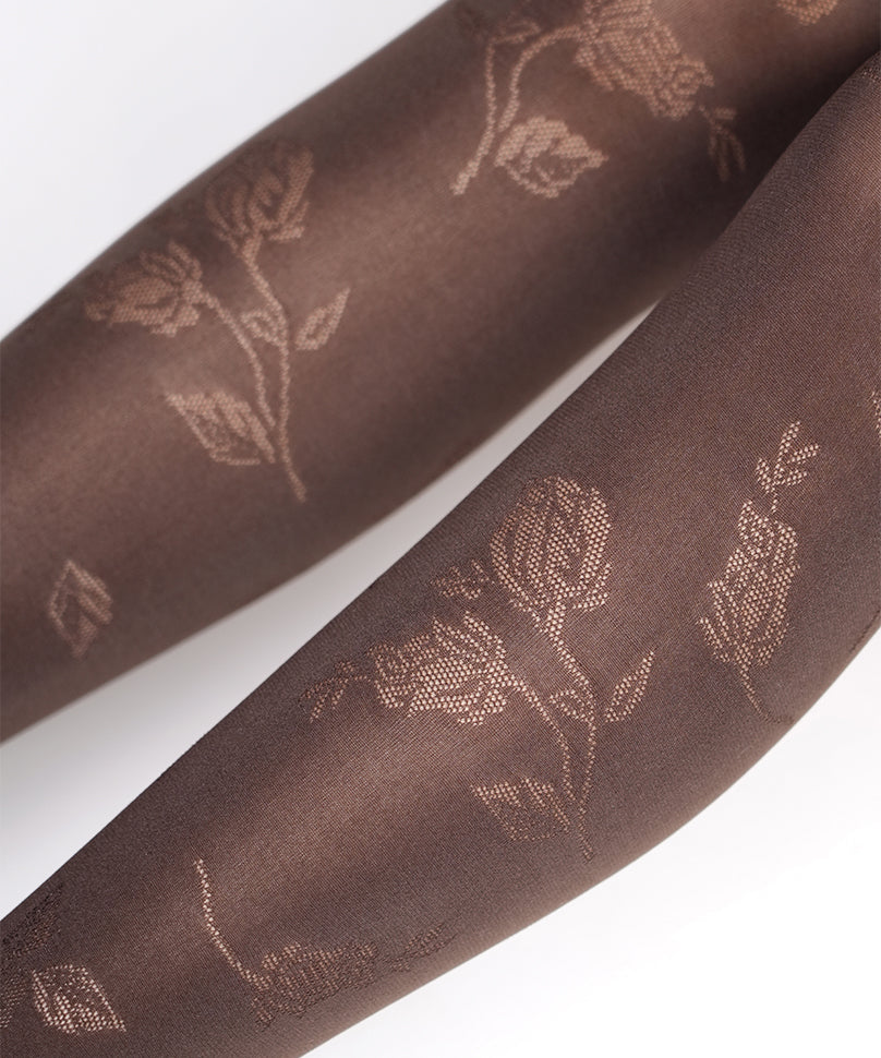 Fleur Socks - Dark Brown