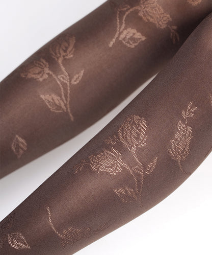 Fleur Socks - Dark Brown