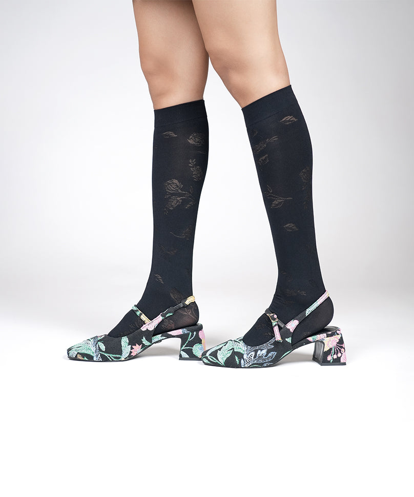 Fleur Socks - Black