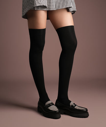 Charcoal Thigh High Stockings